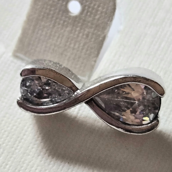 Sterling Silver Cubic Zirconia Brilliant Stud Earrings NWT - Picture 4 of 6